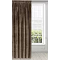 Zasłona brązowa z ekskluzywnego aksamitnego welwetu 290 g/m2 140x270 cm taśma - VILLA