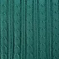 Koc akrylowy 130x170 cm ciemnozielony z dzianiny z warkoczami AKRYL 2 Eurofirany Premium