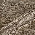 Firana beżowa o strukturze pajęczej sieci 140x250 cm przelotka AMANDA