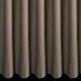 Zasłona szyta na taśmie 5 cm brązowa ze strukturalnej tkaniny typu blackout, zaciemniająca w 100%