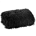Koc z przyjemnego futerka 130x170 cm czarny ADORE