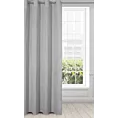 Zasłona srebrna z dodatkiem lnu i efektem deszczyku 140x270 cm przelotka - JUDYTA