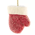 Ozdoba choinkowa RĘKAWICA z tkaniny filcowej w stylu boho