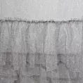 Firana szara z puszystą nicią i falbanami 140x270 cm taśma RAJA