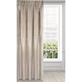 Zasłona beżowa z połyskiem, welwetowa 140x270 cm na taśma SAMANTA