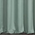 Zasłona szyta na taśmie 5 cm miętowa z miękkiej tkaniny o welurowej strukturze