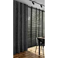 Zasłona czarna zdobiona moherową nicią z tkaniny szyfonowej 135x250 cm przelotka - SELMA - Eva Mingę