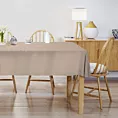 Obrus szyty DORA - HIT jasnobeżowy z miękkiej tkaniny o welurowej strukturze
