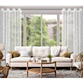 Zasłona biała zdobiona wzorem designerskim 140x250 przelotka - VICTORIA - Eva Minge