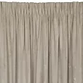 Zasłona welwetowa beżowa ze złotym wzorem przecierki 140x300 cm taśma - NADIA