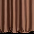 Zasłona szyta na taśmie 5 cm brązowa z gładkiej tkaniny typu blackout
