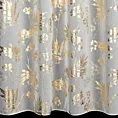 Firana biało, szampańska z etaminy z motywem roślinnym 140x250 cm przelotki - DELIA
