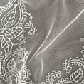 Firana szyta na taśmie 5 cm kremowa z delikatnego tiulu haftowanego we wzór ornamentowy z ażurem