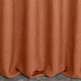 Zasłona szyta na taśmie 5 cm ruda z tkaniny o naturalnym splocie w stylu eko
