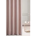 Zasłona szyta na taśmie 5 cm pudrowo różowa z miękkiej tkaniny o naturalnym splocie w stylu ekologicznym