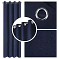 Zasłona granatowa z tkaniny welurowej 300x260 cm przelotka - Dora