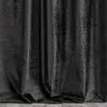 Zasłona szyta na taśmie 5 cm SAFARI czarna z miękkiej welwetowej tkaniny w wytłaczany drobny wzór