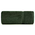 Ręcznik kąpielowy 70x140 cm bawełniany kolor ciemnozielony podkreślony ryżową bordiurą 530 g/m2 VILIA