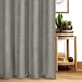 Zasłona szyta na taśmie 5 cm szara z miękkiej w dotyku tkaniny szenilowej
