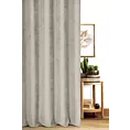 Zasłona szyta na taśmie 5 cm ciemnobeżowa z miękkiej w dotyku tkaniny szenilowej
