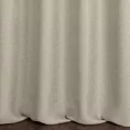 Zasłona szyta na taśmie 5 cm szarobeżowa z tkaniny o naturalnym splocie w stylu eko