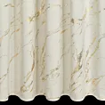 Zasłona welwetowa kremowo, złocista zdobiona marmurkiem 140x270 cm taśma - MOLLY