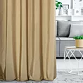 Zasłona szyta na taśmie 5 cm jasnobeżowa z gładkiej tkaniny z delikatnym połyskiem