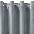 Zasłona szara z matowego welwetu 140x250 cm przelotka - MELANIE