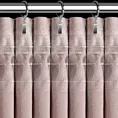 Zasłona pudrowa z welwetu zdobiona aplikacją 3D róż 140x270 cm taśma - ROSES Eva Minge