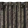 Zasłona czarna welwetowa zdobiona złotym przecieranym wzorem złote przelotki - DARA