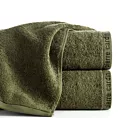 Ręcznik kąpielowy 50x90 cm bawełniany kolor ciemnooliwkowy z żakardową bordiurą 430 g/m2 EVI Pierre Cardin