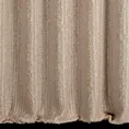 Zasłona szyta na taśmie 5 cm beżowa z tkaniny z aplikacją i haftem