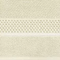 Ręcznik do rąk 30x50 cm bawełniany kolor kremowy z żakardową bordiurą 500 g/m2 DANNY