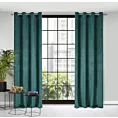 Zasłona ciemnomiętowa z wytłaczanego welwetu 140x250 cm przelotka - ELIZA