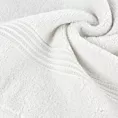 Ręcznik kąpielowy 50x90 cm bawełniany kolor biały 0 twist zdobiony paseczkami 550 g/m2 MOLLY