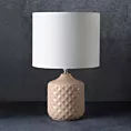 Lampka ceramiczna dekoracyjna KAYA zdobiona wytłaczanym wzorem