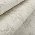 Bieżnik świąteczny na stół 40x180 cm kremowo, złoty bawełnainy zdobiony subtelnym wzorem gwiazdek WINTER
