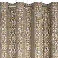 Zasłona beżowo, złota ze złotym wzorem z welwetu 140x250 cm przelotka - LAURA