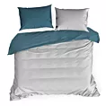 Pościel 160x200 cm bawełniana kolor jasnoszary, turkusowy dwustronna NOVA 3