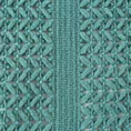 Koc akrylowy 130x170 cm ciemnomiętowa miękka w dotyku z drobnym ażurowym wzorem i frędzlami AKRYL 1 EUROFIRANY PREMIUM