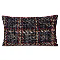Poszewka na poduszkę 30x50 cm z tkaniny z ozdobnym splotem grafitowa