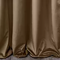 Zasłona szyta na flexach brązowa z miękkiej tkaniny welwetowej