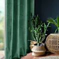 Zasłona zielona z miękkiego welwetu 140x250 cm taśma - SUZANA