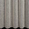 Firana szyta na taśmie 5 cm beżowa siatka w stylu eko z efektem bukli wykończona obciążnikiem