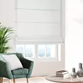 Roleta rzymska biała z miękkiej tkaniny z naturalnym splotem