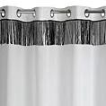 Firana biała z etaminy o strukturze lekkiego deszczyku z taśmą cekinową 140x250 cm przelotka JASPER