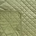 Narzuta welwetowa jasnozielona 170x210 cm pikowana metodą hot press w geometryczny wzór LUIZ 3 Design 91