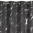Zasłona stalowo, srebrzysta zdobiona nadrukiem marmurku 140x250 cm przelotka LANI