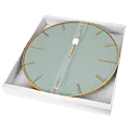 Duży zegar ścienny w stylu nowoczesnym z miętowym cyferblatem
