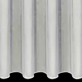 Firana szyta na taśmie 5 cm naturalna z matowej tkaniny w połyskujace pionowe pasy, wykończona obciążnikiem